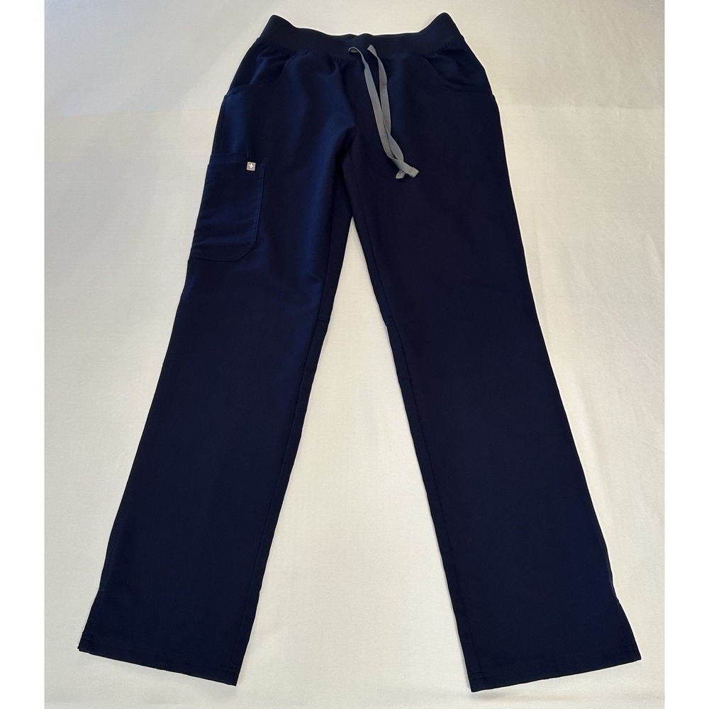 FIGS Kade Scrub Pants Womens XS Tall Navy Blue Medical Straight Leg Cargo